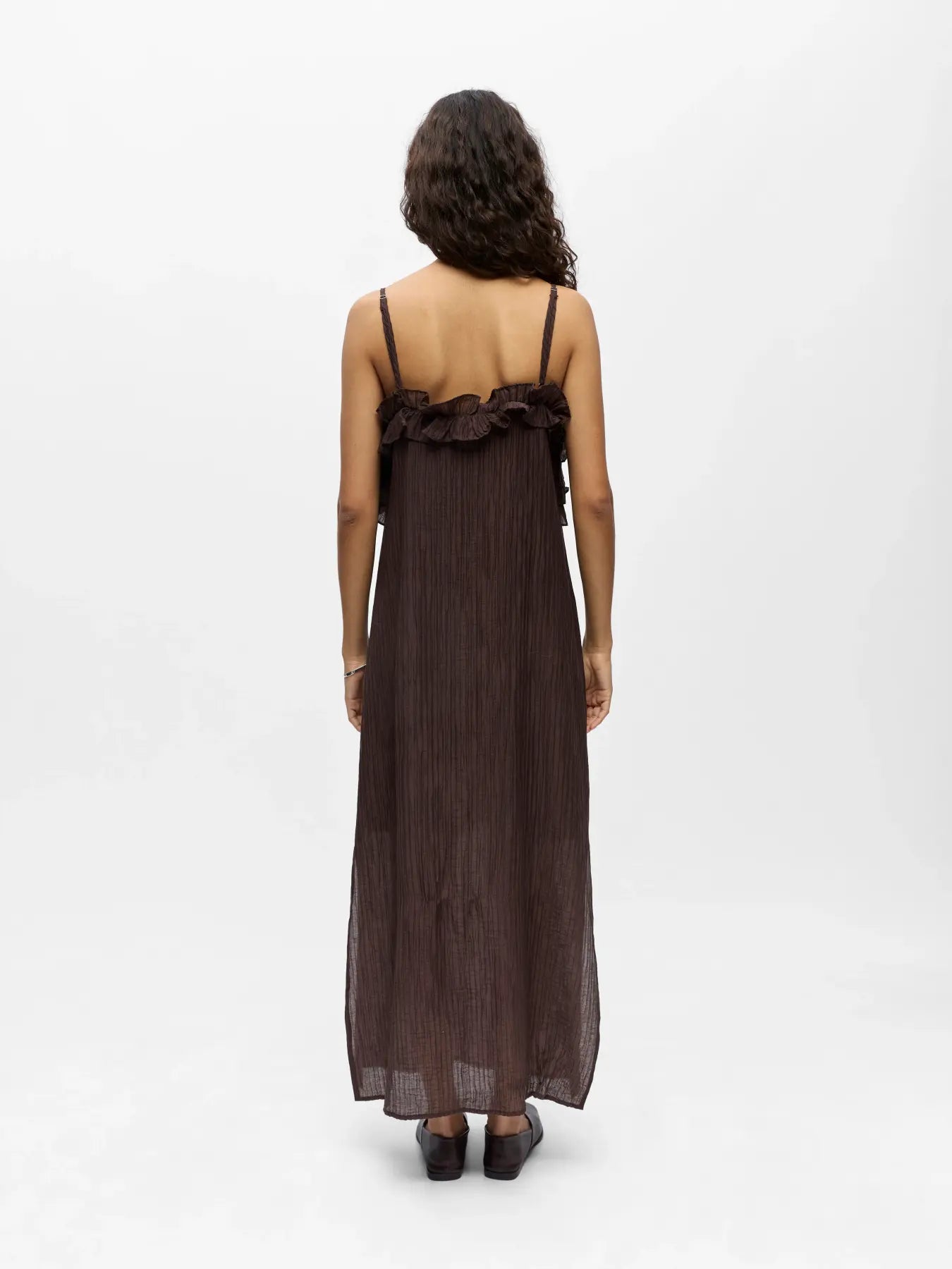 Object | Lange jurk Lyne seal brown