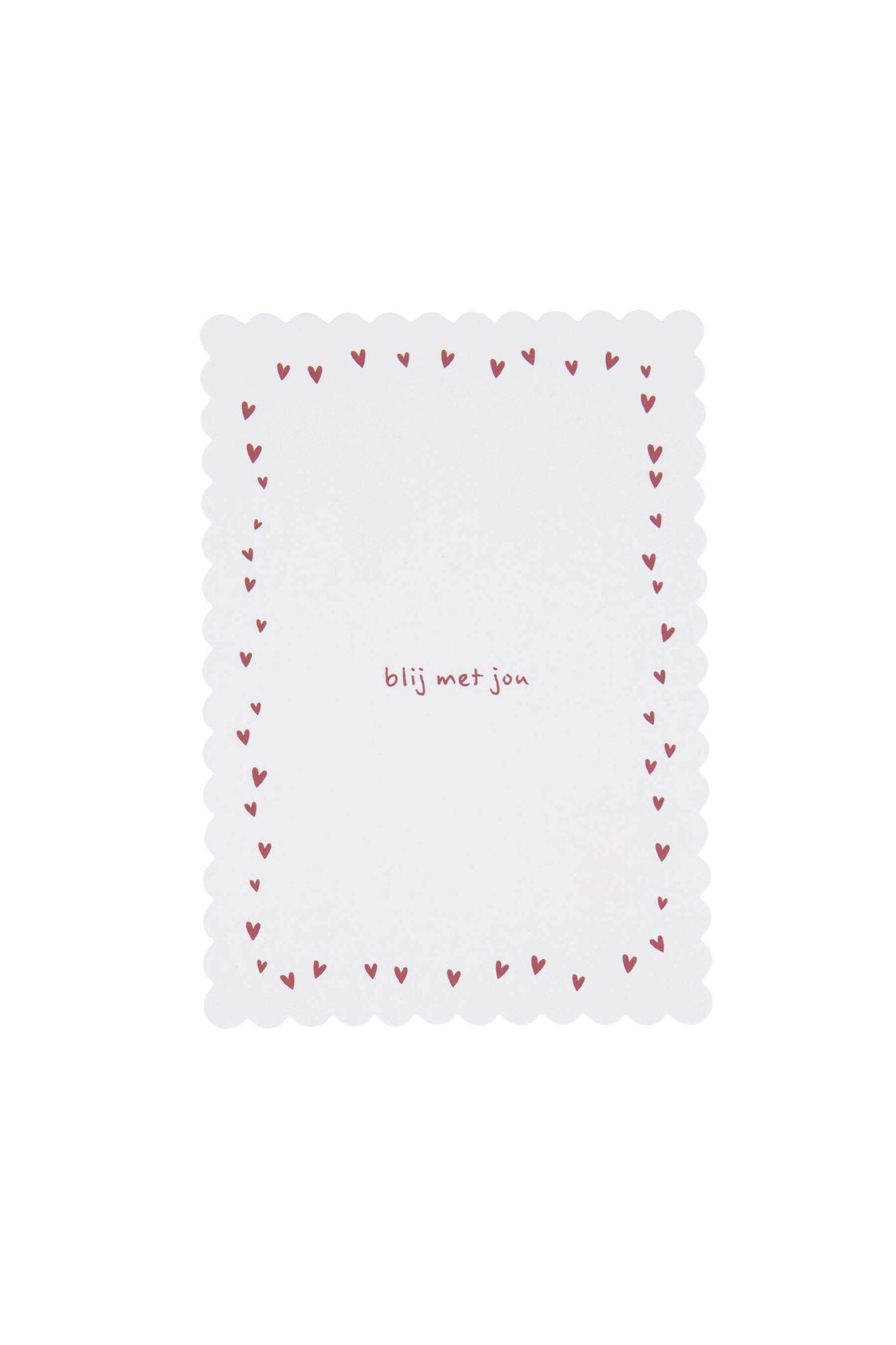 Zusss | Ansichtkaart blij met jou wit/rood