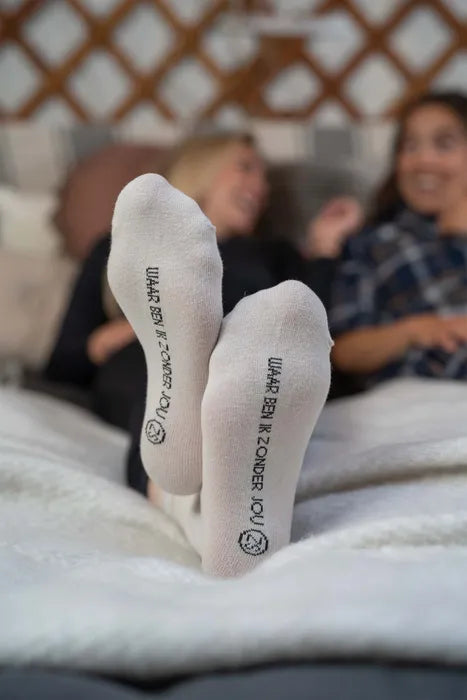 Zusss | Doosje met 2 paar sokken zand en zwart
