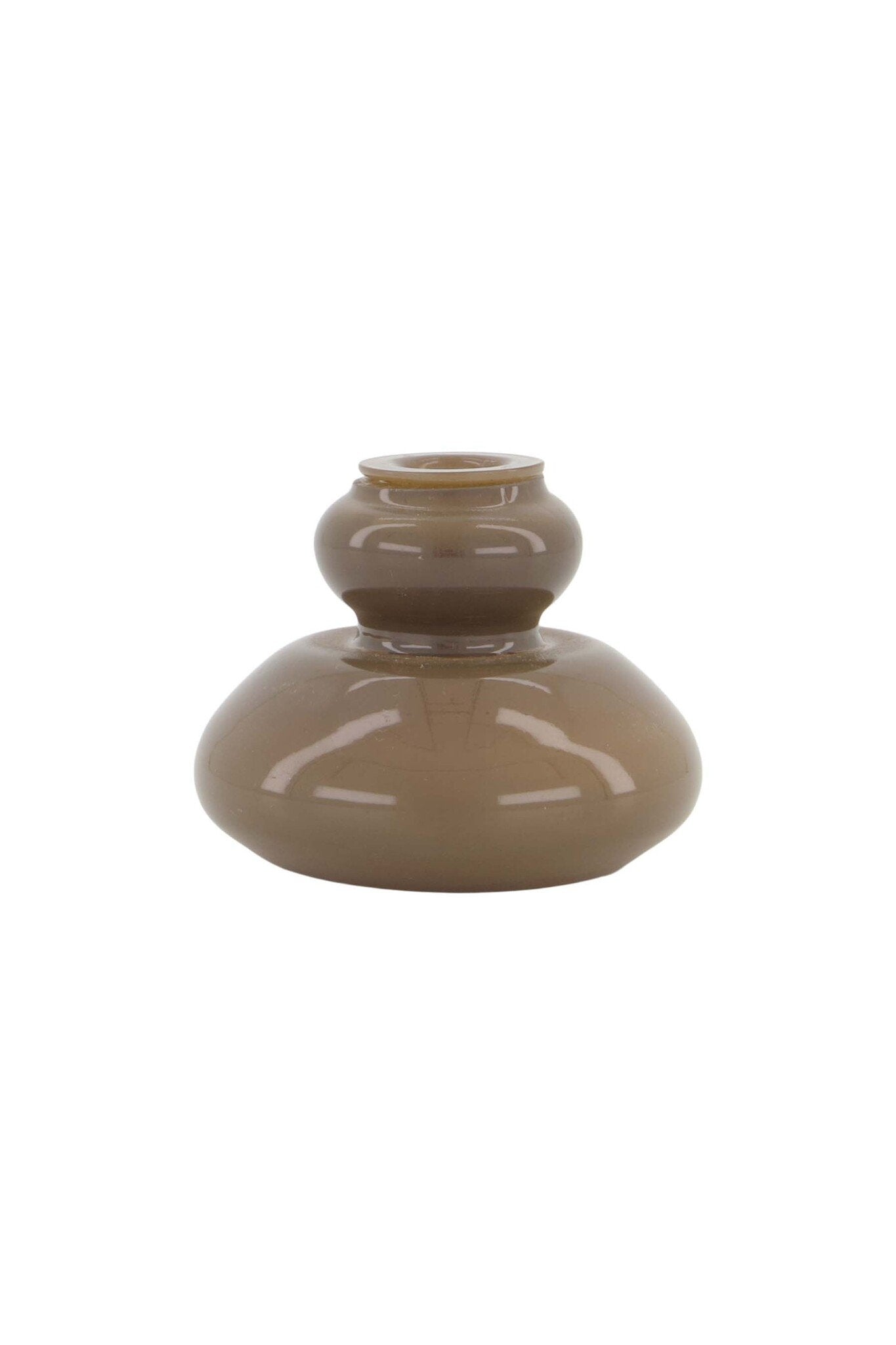 Zusss | Kandelaar glas warm grijs 5cm
