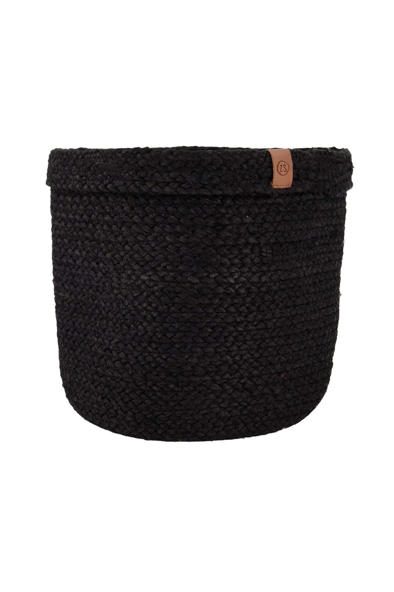 Zusss | Jute opbergmand 25x25cm zwart