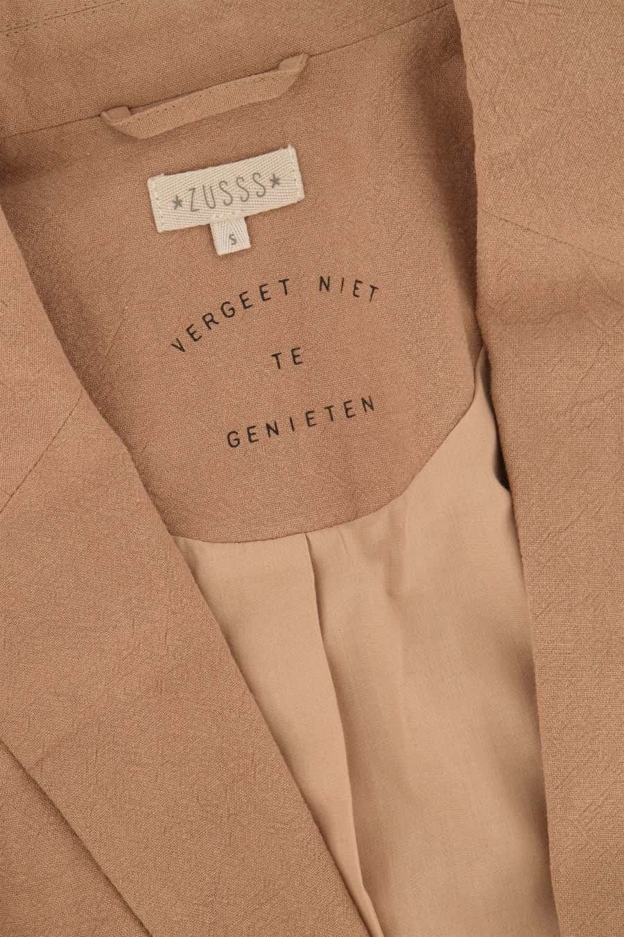 Zusss | Linnen blazer lichtbruin