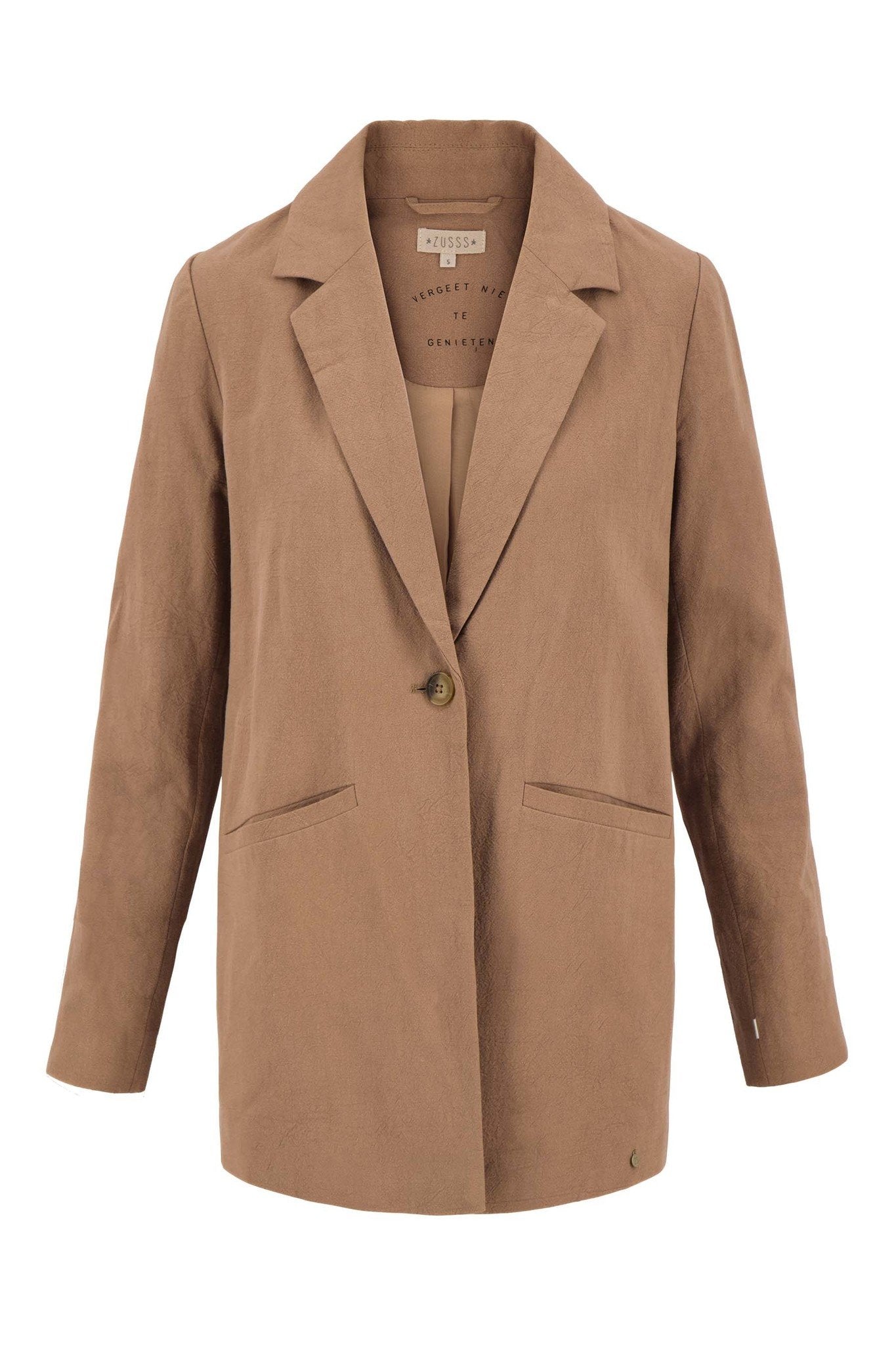 Zusss | Linnen blazer lichtbruin