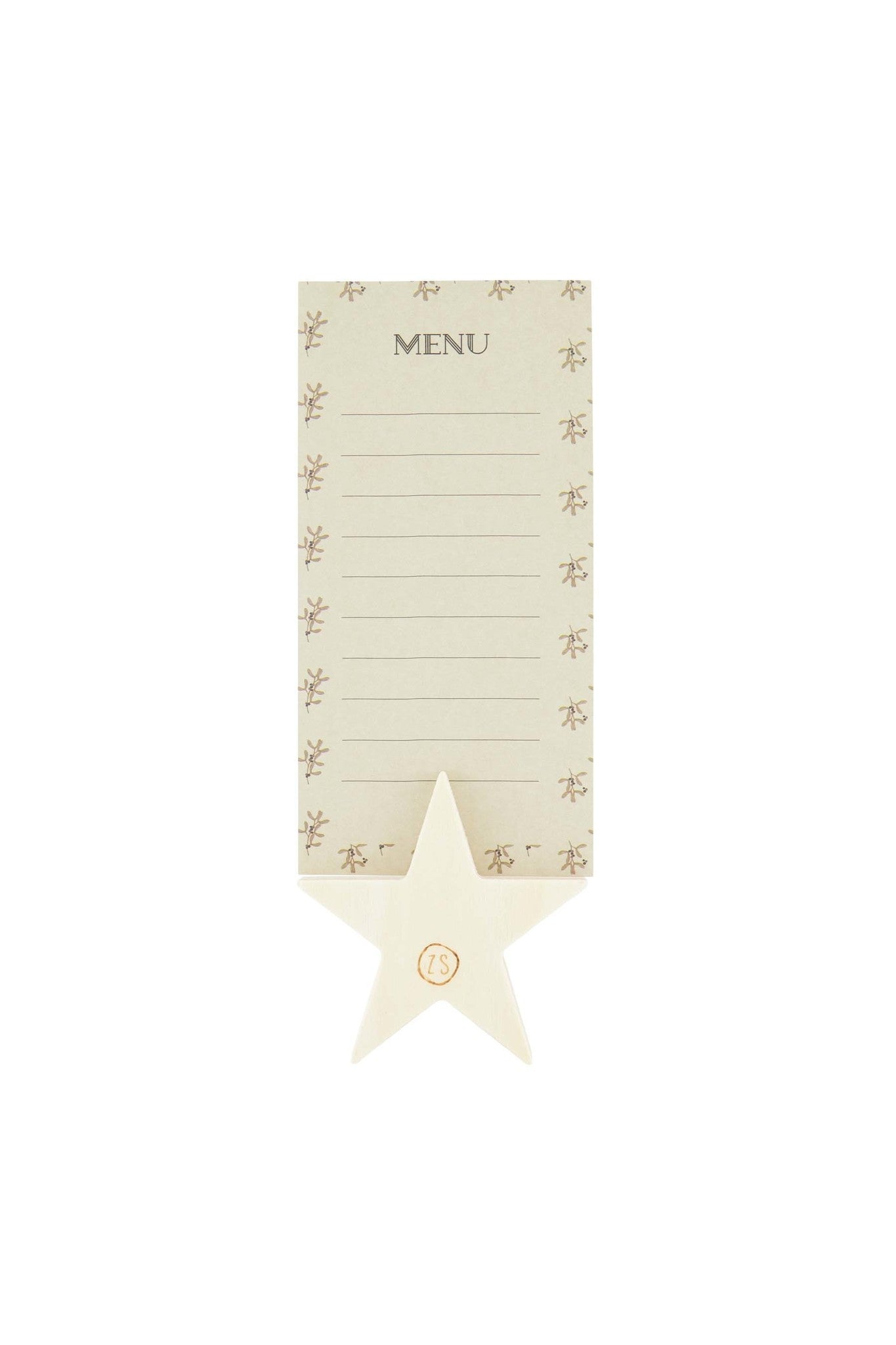Zusss | Menukaartjes met houten standaard ster