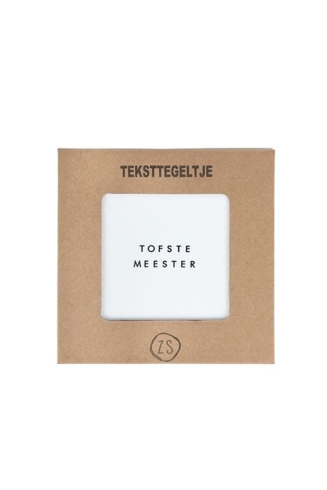 Zusss | Teksttegeltje tofste meester 15x15cm